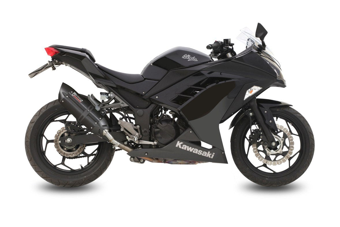 Escape homologado Mivv Suono en Acero negro para Kawasaki Ninja 300 13-16 | Z 300 15-16