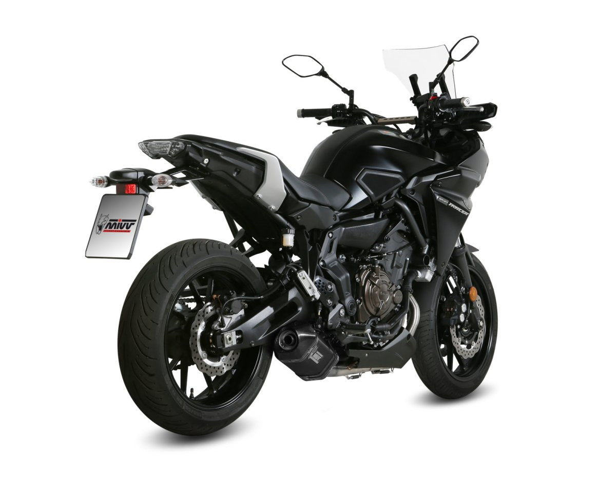 Escape completo homologado Mivv Speed Edge en Acero negro para Yamaha Tracer 7 / 700 / GT 16-24