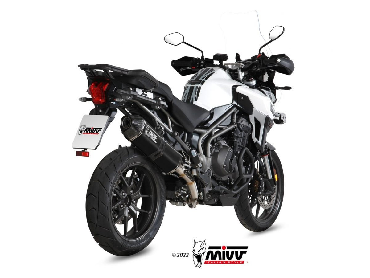Escape homologado Mivv Speed Edge en Acero negro para Triumph Tiger 1200 16-20