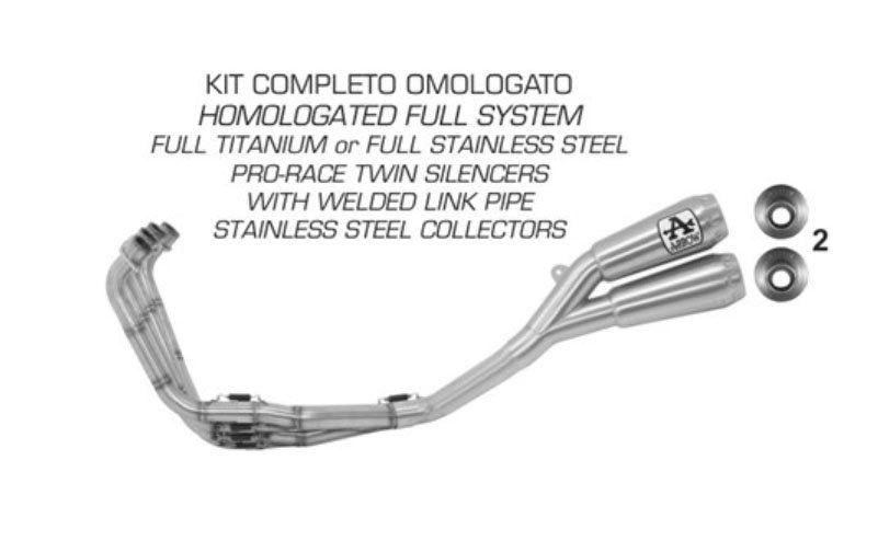 Escape completo ARROW PRO-Race homologado en titanio con colectores en acero inoxidable para HONDA CB 650 R / NEO SPORTS CAFÉ 19-23 | CBR 650 R 19-23 - vista 1