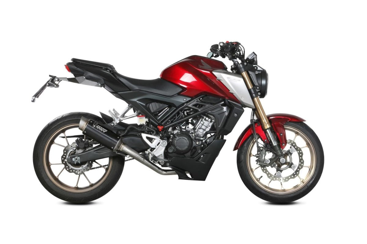 Escape completo homologado Mivv GP PRO en Acero negro para Honda CB 125 R NEO Sports Café 21-24