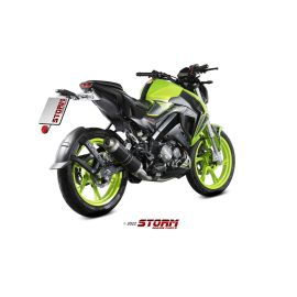 Storm GP BLACK approved full exhaust in black steel for KEEWAY RKF 125 21-24
