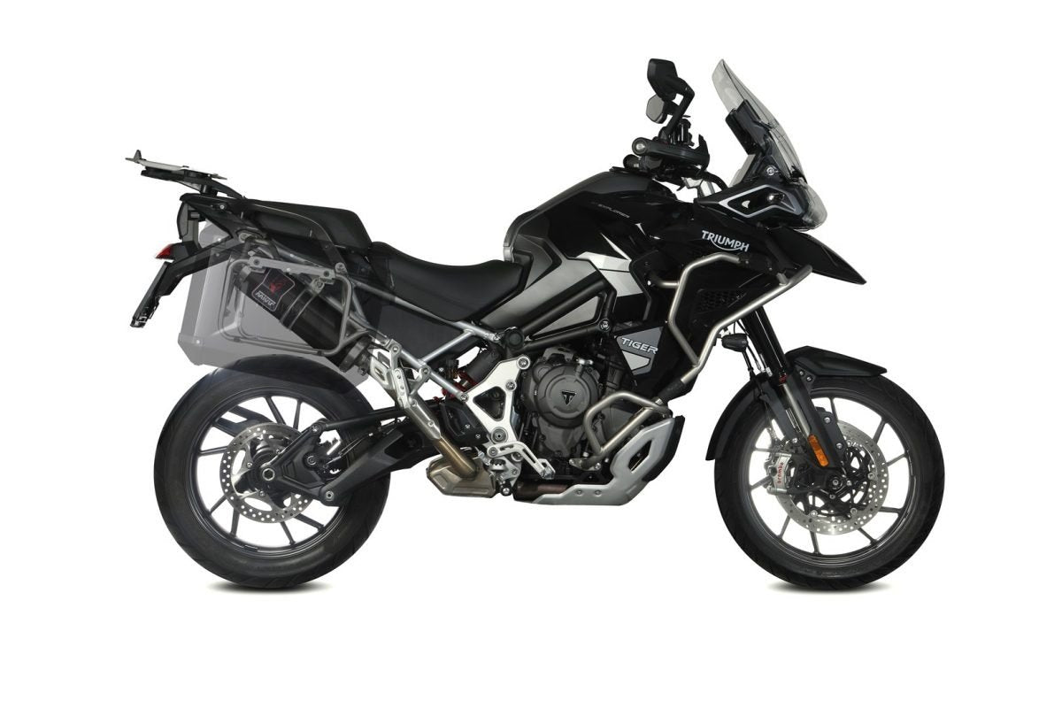 Escape homologado Mivv Dakar en Acero negro para Triumph Tiger 1200 21-26