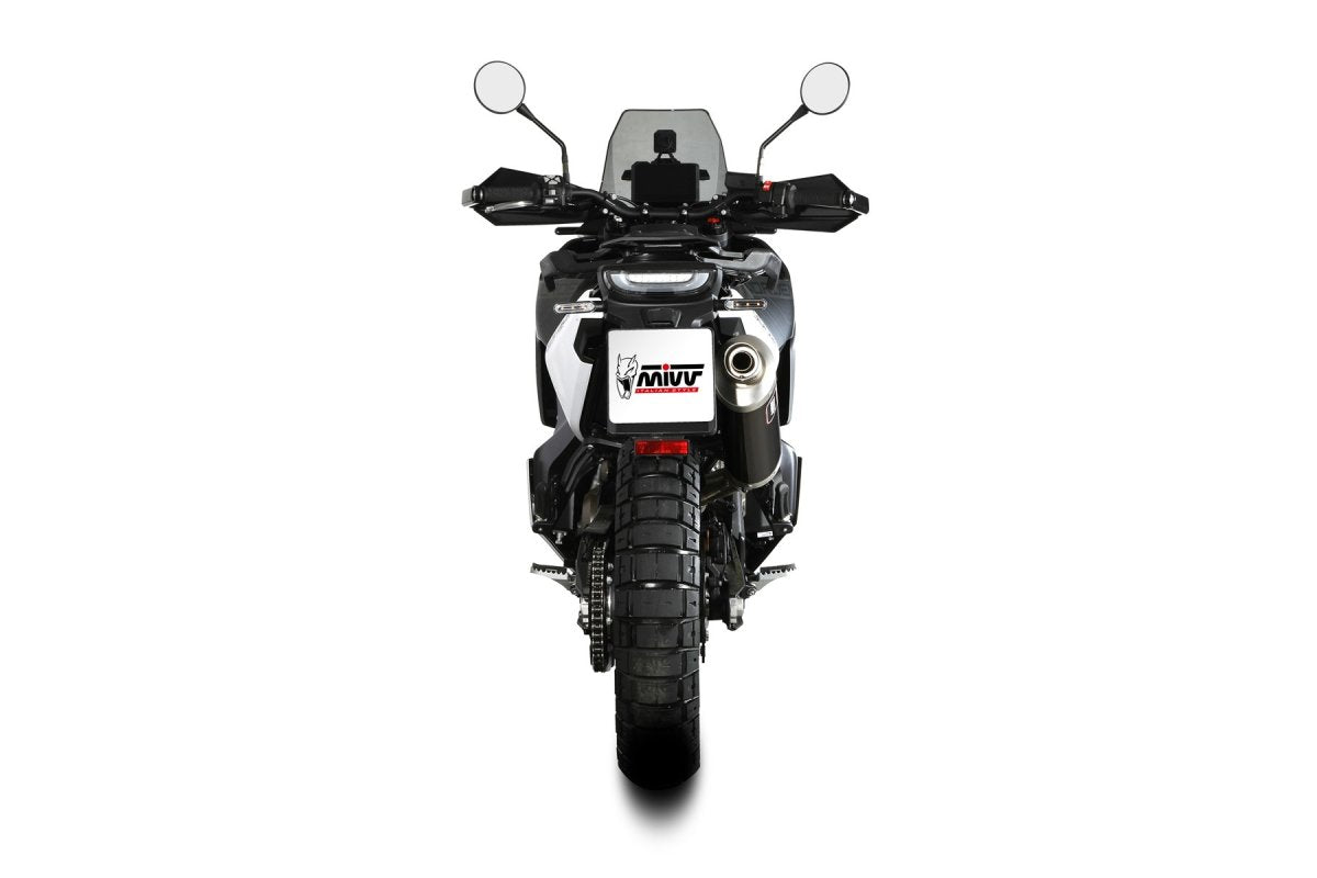 Escape homologado Mivv Dakar en Acero negro para Husqvarna Norden 901 22-26