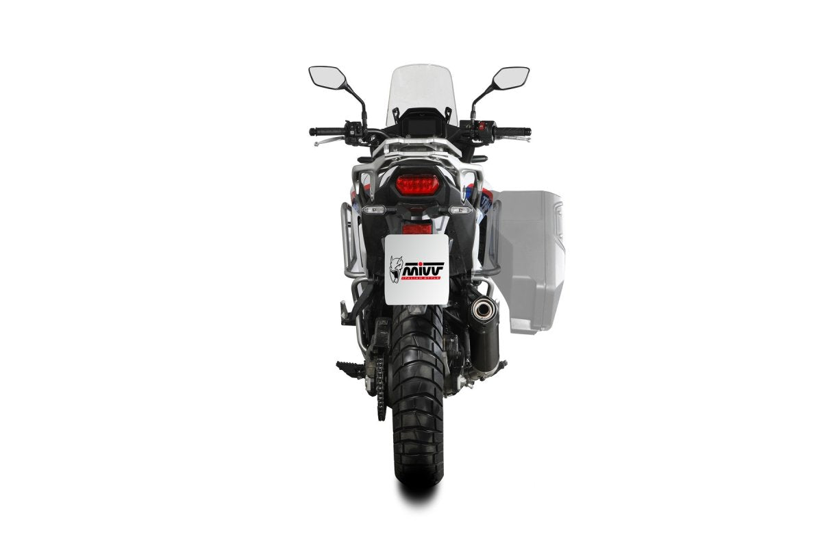 Escape homologado Mivv OVAL en Acero negro para Honda XL 750 Transalp 23-26