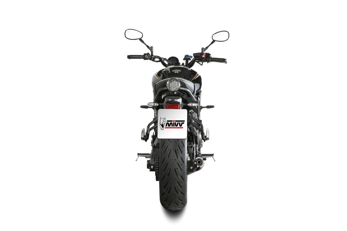 Escape completo homologado Mivv HR-1 en Acero negro para Yamaha XSR 700 21-24