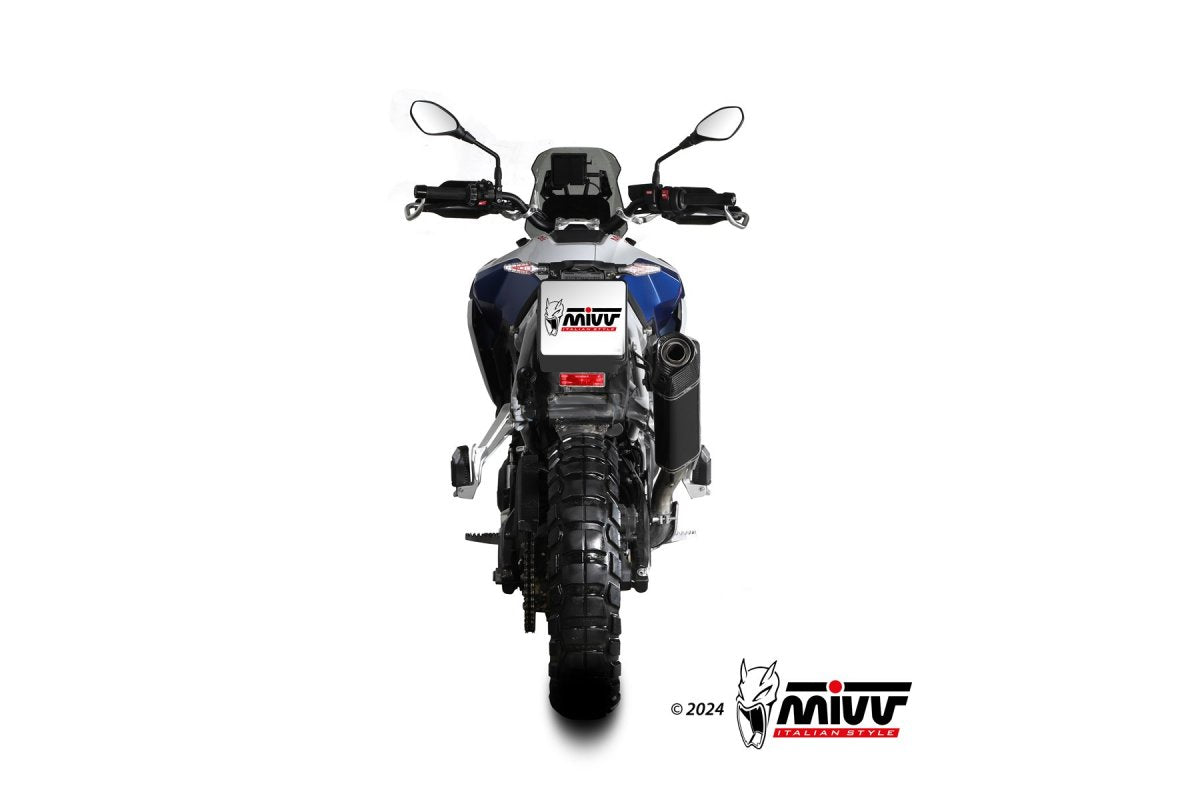 Escape homologado Mivv Speed Edge en Acero negro para BMW F 900 GS 24-26 | F 900 GS Adventure 24-26