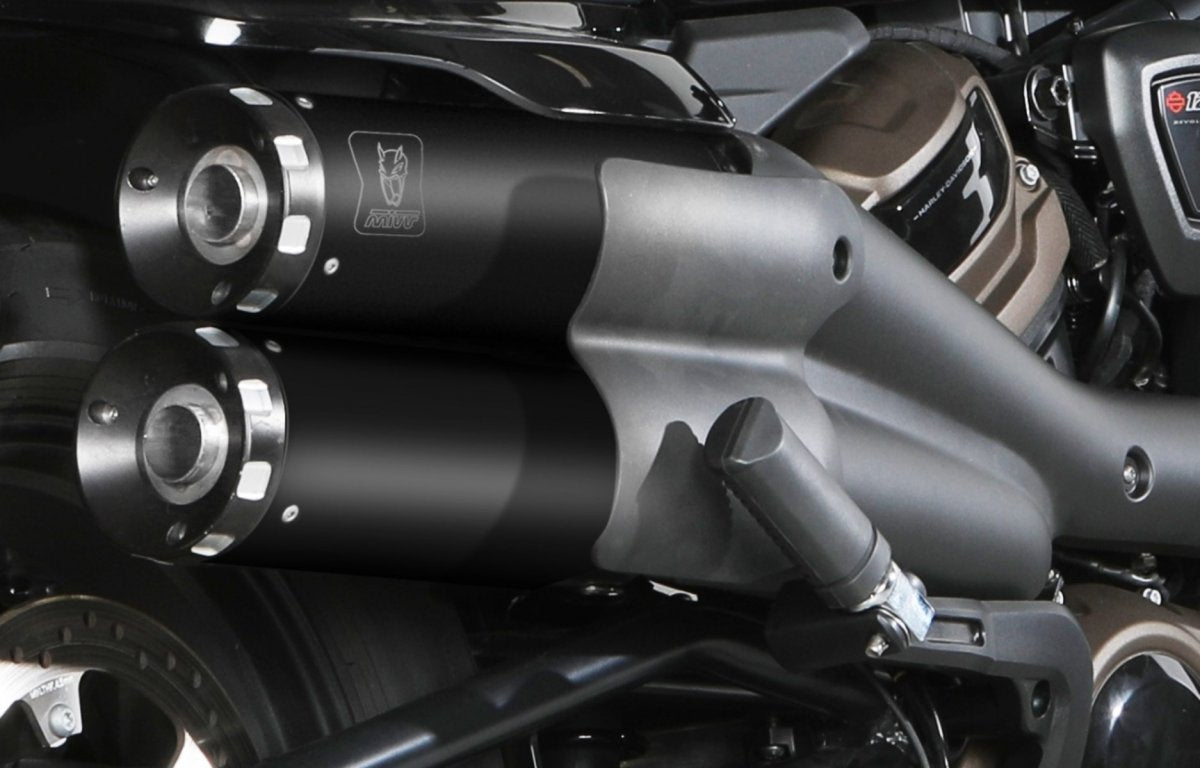Escape homologado Mivv HR-1 en Acero negro para HARLEY-DAVIDSON Sportster S 21-24