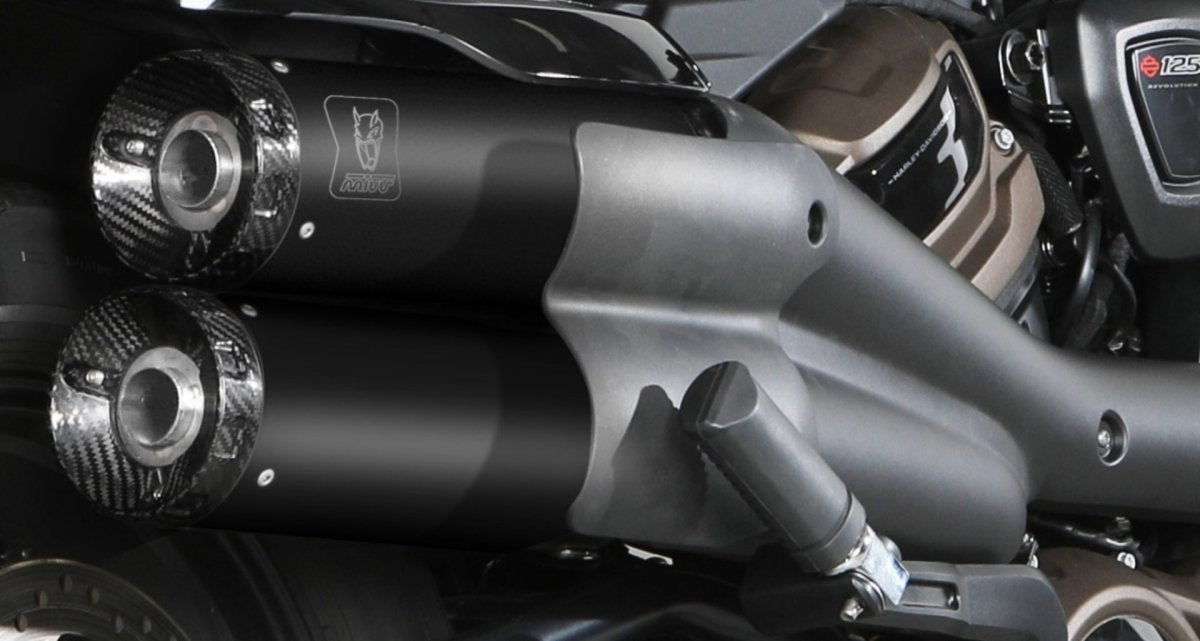 Escape homologado Mivv HR-1 en Acero negro para HARLEY-DAVIDSON Sportster S 21-24