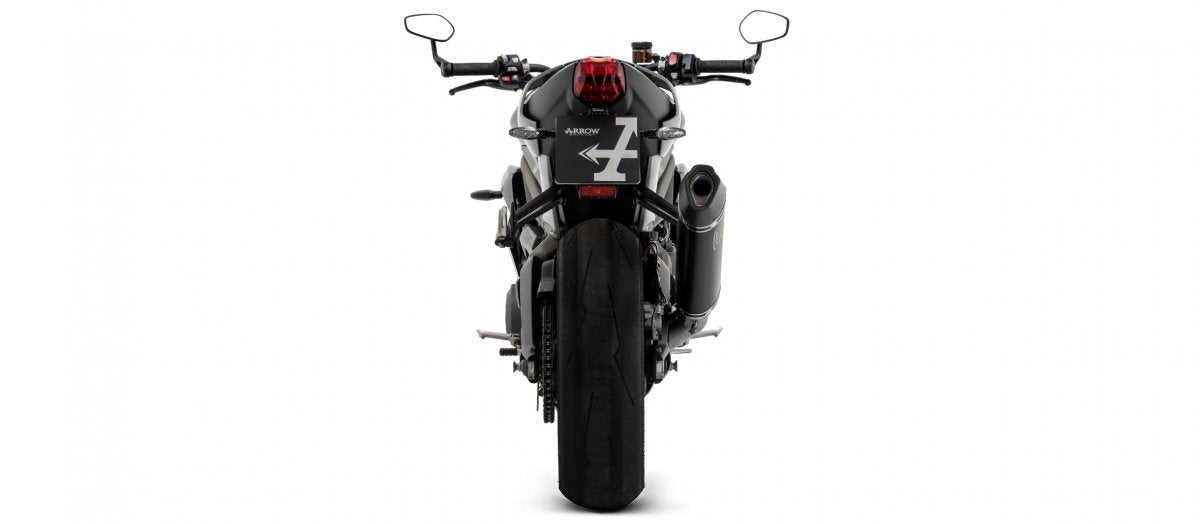 Escape ARROW Veloce homologado en aluminio negro para TRIUMPH STREET TRIPLE 765 / R / RS 20-22 - vista 4