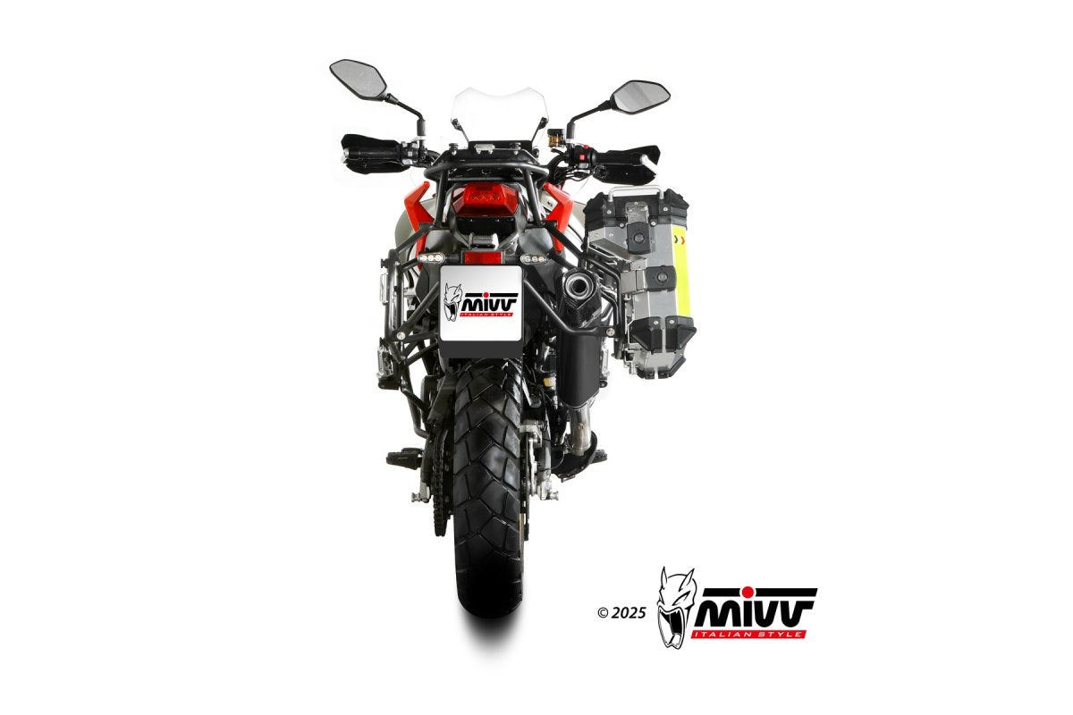 Escape homologado Mivv Speed Edge en Acero negro para QJ Motor SRT 800 / X 2024
