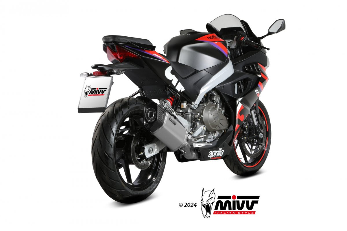 Escape completo homologado Mivv SR-1 en Titanio para Aprilia RS 457 24-26