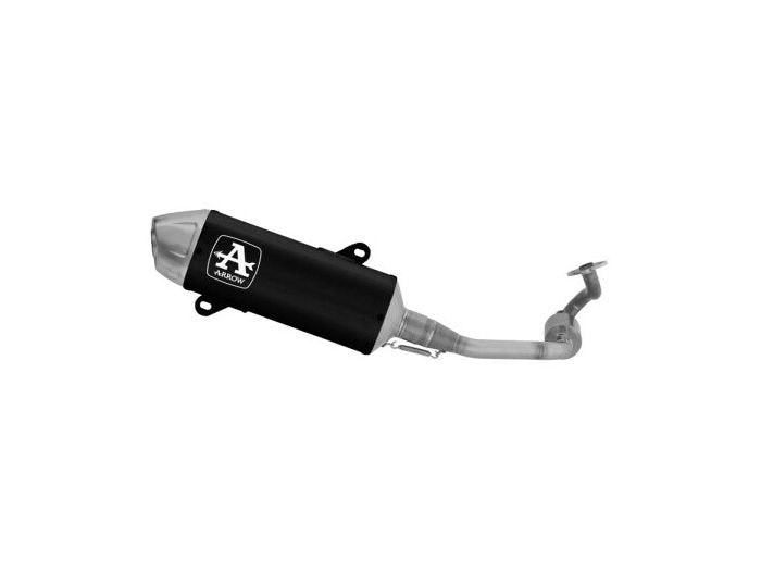 Escape completo ARROW Urban no homologado en aluminio negro con colectores en acero inoxidablecon punta en acero inoxidable para HONDA SH 150 24-26 | SH 125 24-26 - vista 1