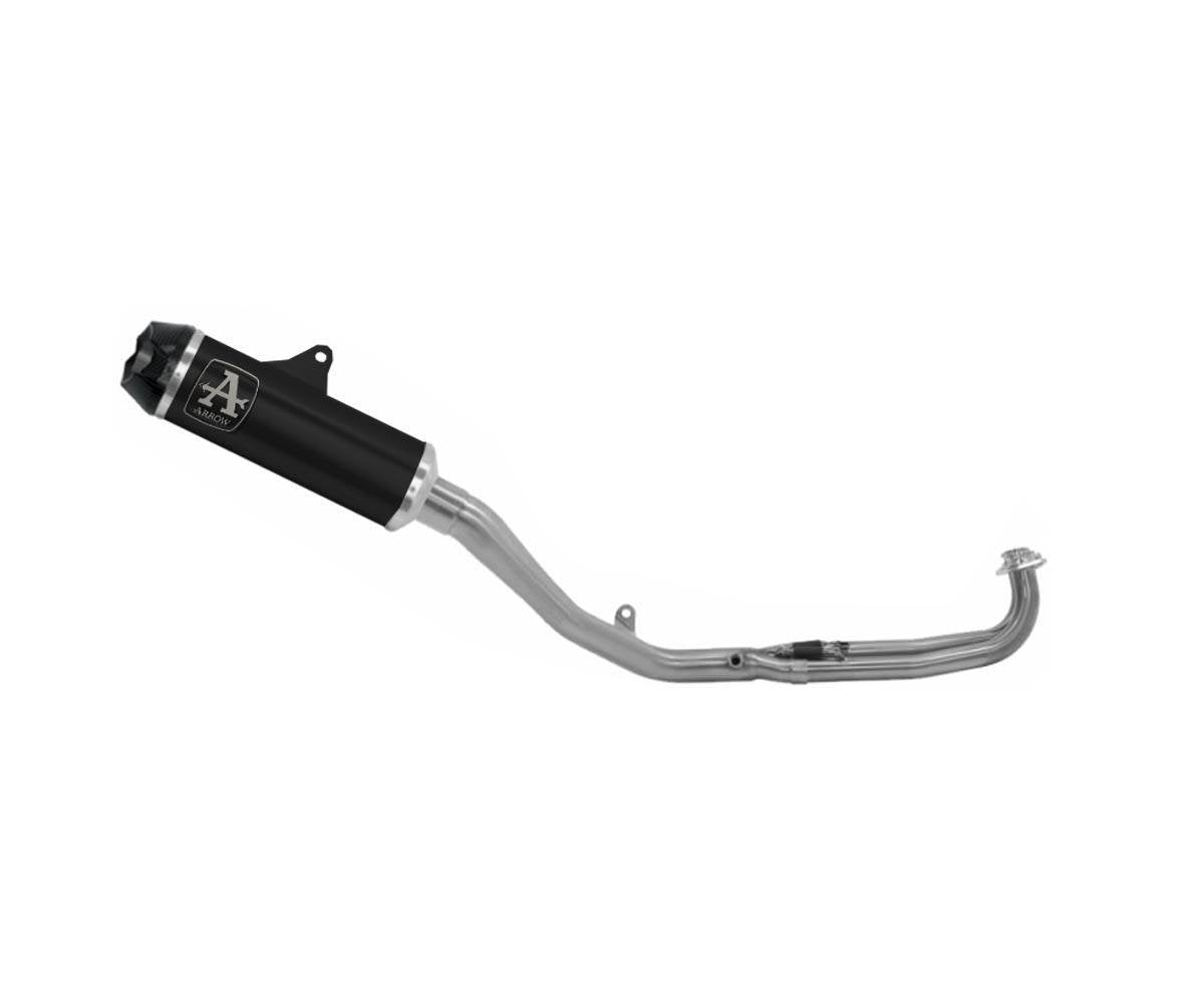 Escape completo ARROW Indy Race no homologado en titanio negro con colectores en acero inoxidable para YAMAHA T-MAX 560 25-26 - vista 1