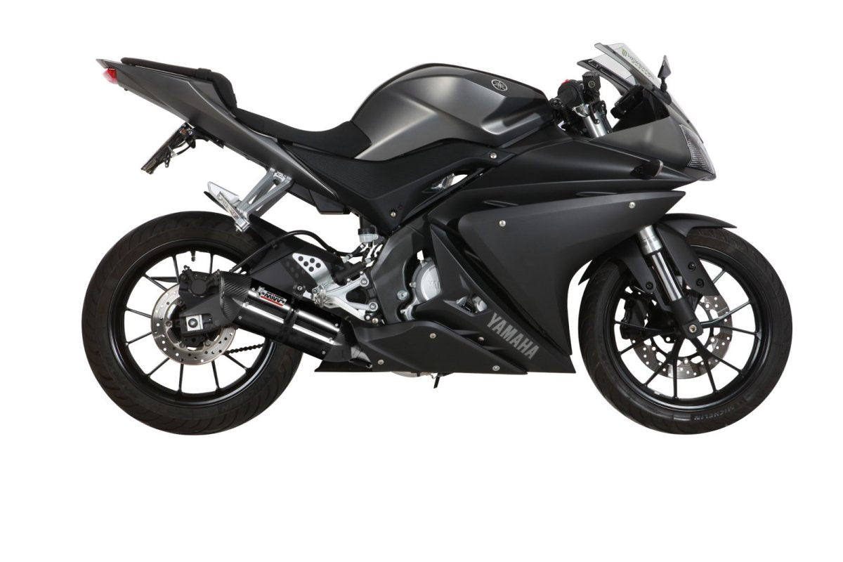 Escape completo homologado Mivv Suono en Acero negro para Yamaha YZF-R 125 14-18 | MT 125 15-19