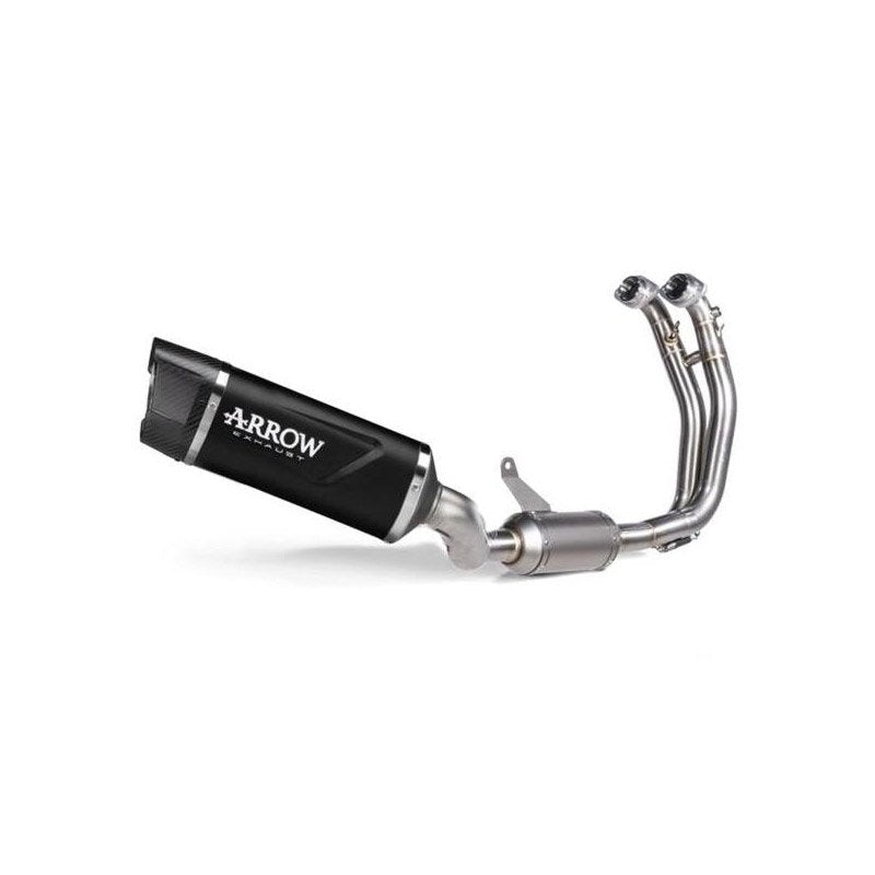 Escape completo ARROW Indy Race no homologado en aluminio negro con colectores en acero para APRILIA RS 660 25-26 | TUONO 660 25-26 - vista 1