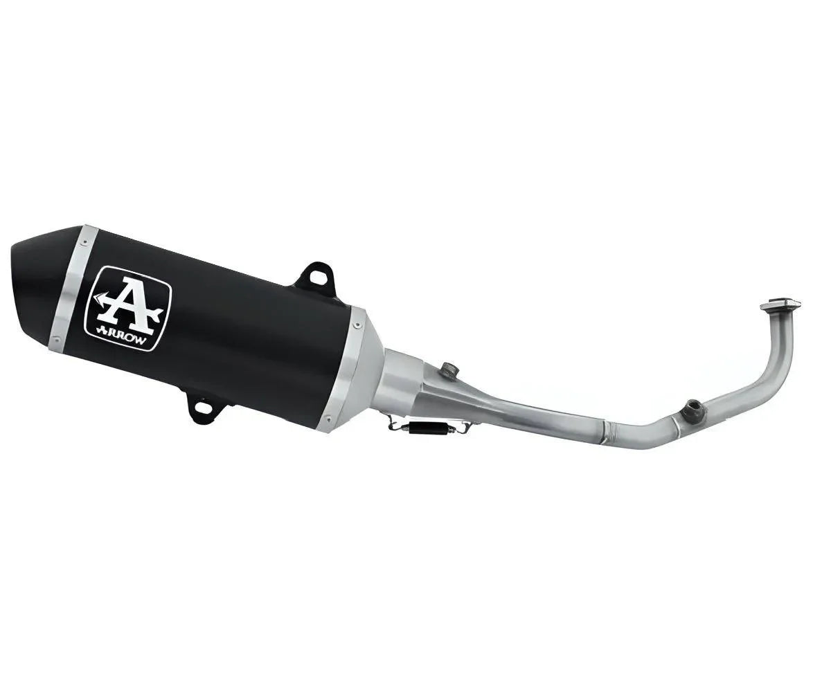 Escape completo ARROW Urban no homologado en aluminio negro con colectores en acero inoxidable con punta en acero inoxidable Dark para YAMAHA X-MAX 125 25-26 - vista 1