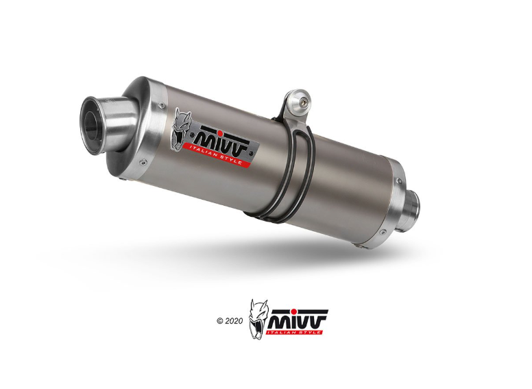 Mivv OVAL Approved Slip-On Final Section in Titanium for YAMAHA XTZ 700 TENERE (2019-2024)