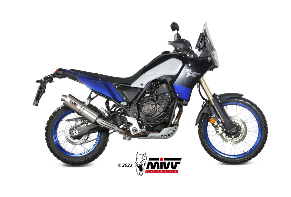 Mivv OVAL Approved Slip-On Final Section in Titanium for YAMAHA XTZ 700 TENERE (2019-2024)