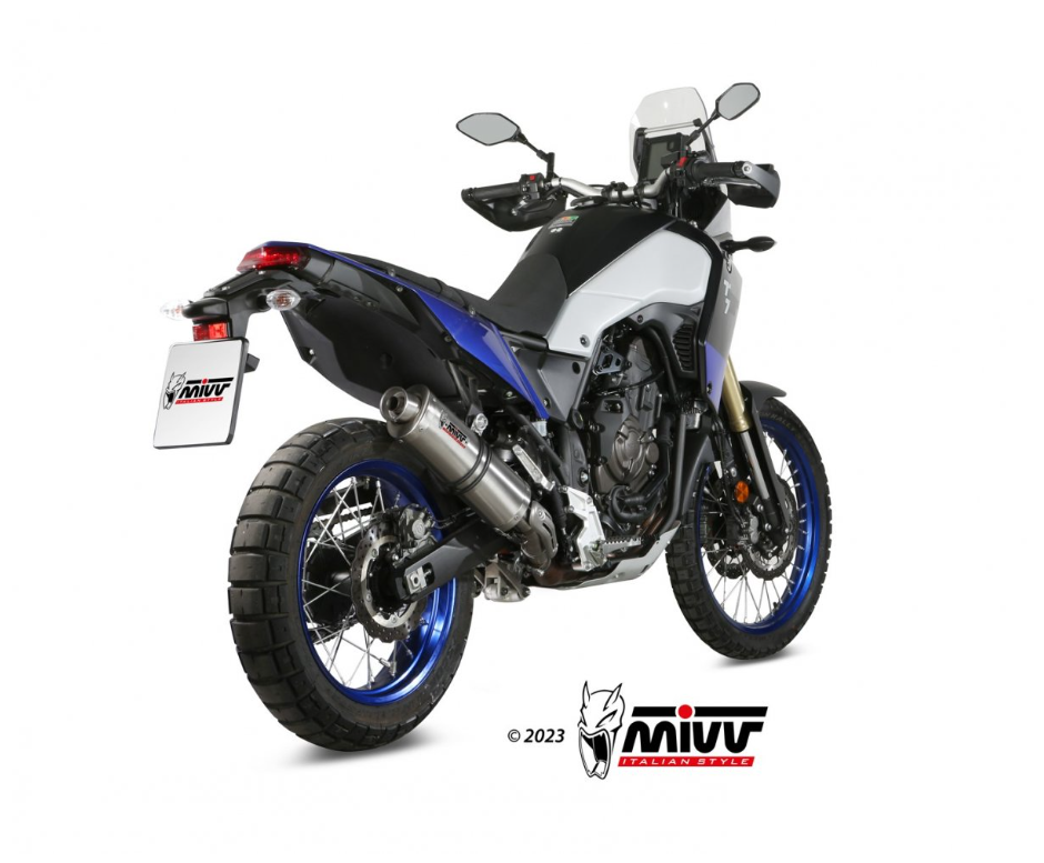 Mivv OVAL Approved Slip-On Final Section in Titanium for YAMAHA XTZ 700 TENERE (2019-2024)