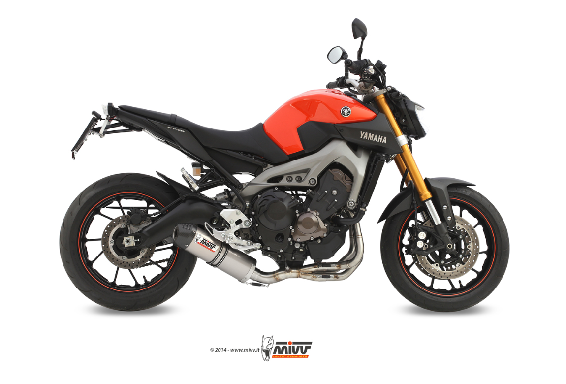 Línea Completa Homologada Mivv OVAL en Titanio Yamaha MT 09 (2013-2020)