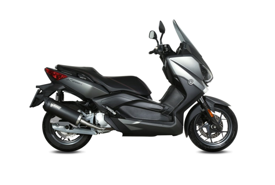 Mivv MOVER aprovado Slip-On Final Section em aço preto Yamaha X-MAX 125 (2017-2020)