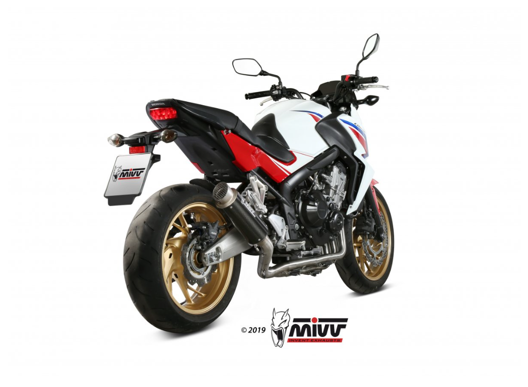 Línea Completa Mivv GP PRO Carbono Homologada HONDA CB 650/F (2014-2018)
