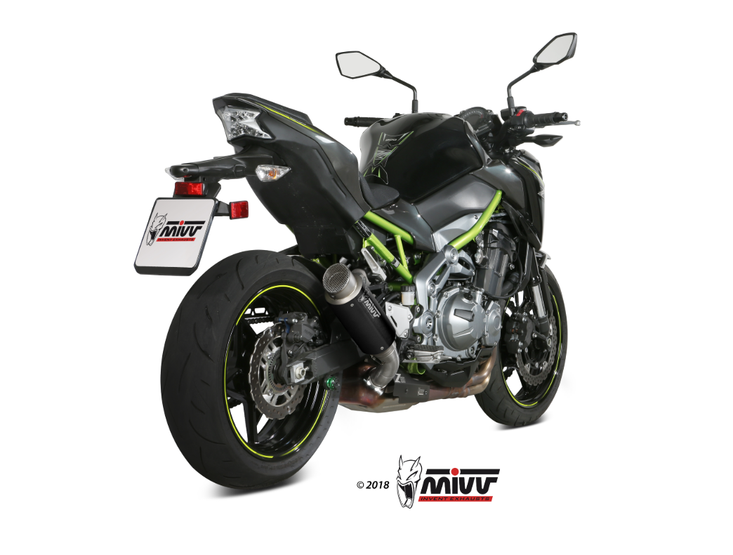 Tramo Final Mivv GP PRO Homologado Acero Negro Kawasaki Z900 A2 (2017-2024)
