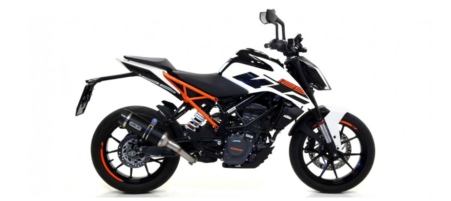 ARROW Thunder Exhaust Homologated KTM DUKE 125 / 390 17-20 | RC 125 / 390 17-20 Slip-On Aluminum Black