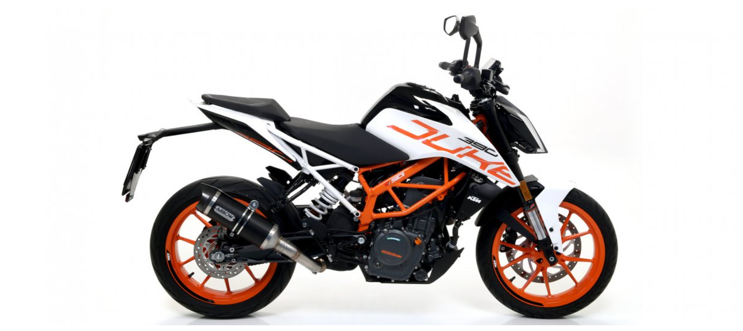 ARROW Thunder Exhaust Homologated KTM DUKE 125 / 390 17-20 | RC 125 / 390 17-20 Slip-On Aluminum Black