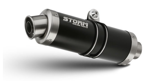 Escape Storm GP Homologado KAWASAKI NINJA 125 19-24 | Z 125 19-24 Acero Negro