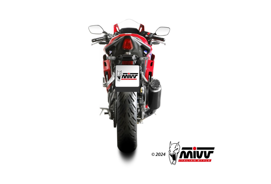 Mivv GP PRO Exhaust Approved for the Honda CBR 500 R 24-25 | CB 500 HORNET 24-25 in Carbon