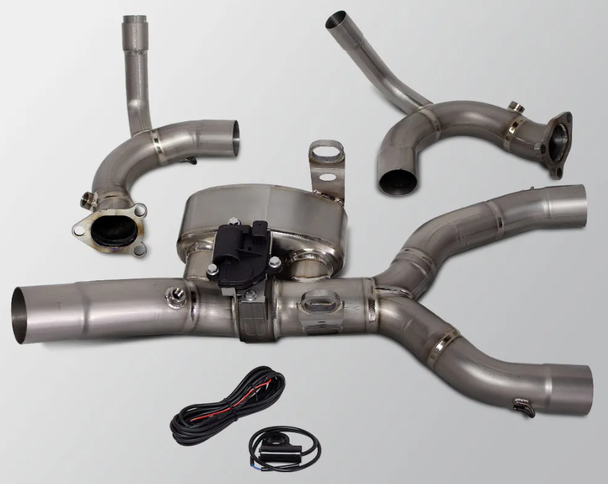 Colectores BMW R 1300 GS Artesanales Titanio con Válvula Eléctrica (2024-2025)