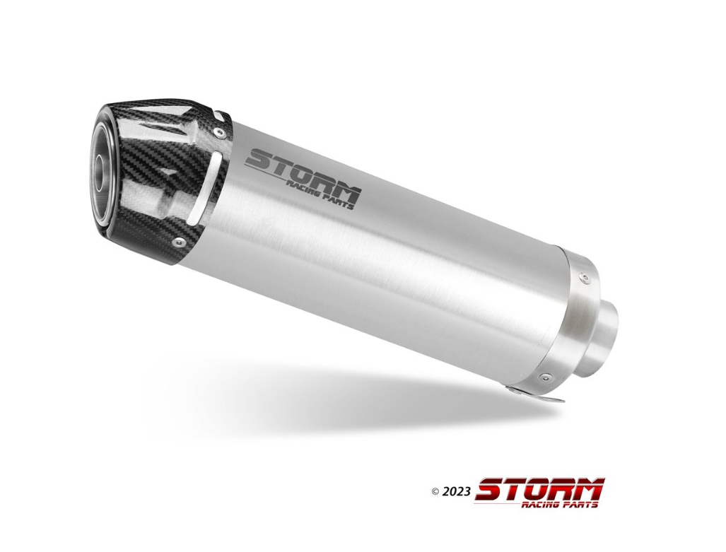 Escape homologado Storm GP en Acero inox. posicion estandar para SUZUKI GSX 650 F 08-15