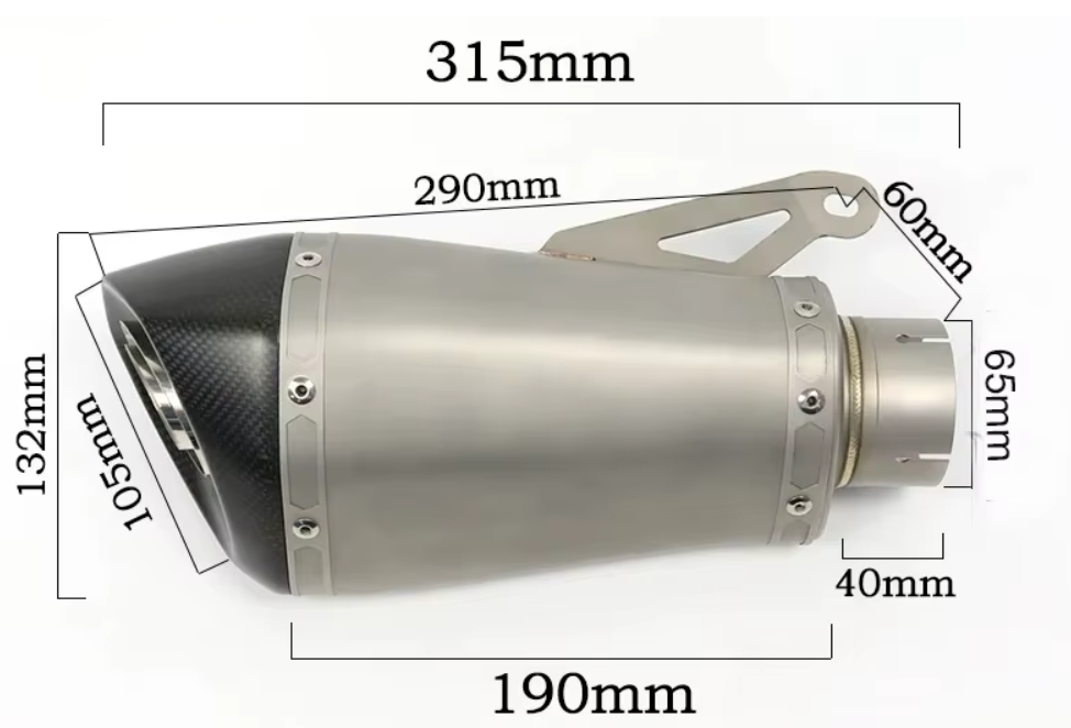 Universal HP Motorcycle Silencer