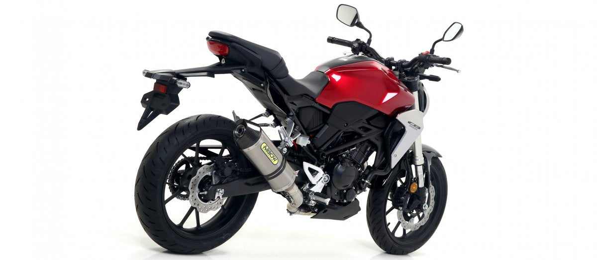 Escape ARROW Race-Tech homologado en aluminio negro para HONDA CB 300 R NEO SPORTS CAFÉ 18-20