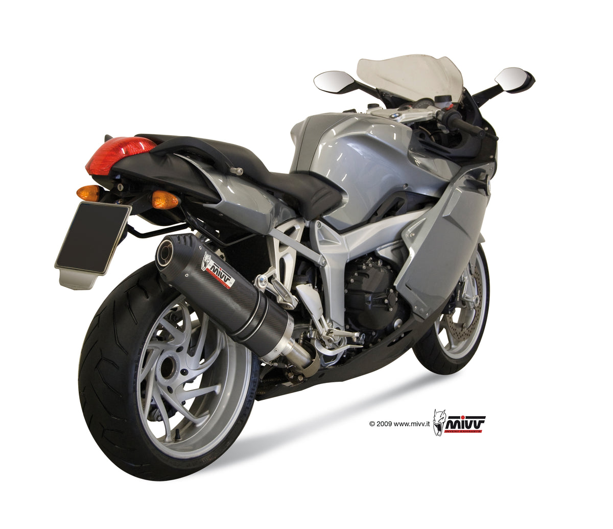 Escape homologado Mivv OVAL en Carbono para BMW K 1200 S 05-08 | K 1200 GT 05-08 | K 1200 R 05-08