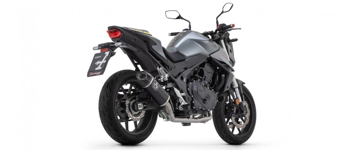 Escape ARROW Indy Race homologado en aluminio negro para HONDA CB 750 HORNET 23-25