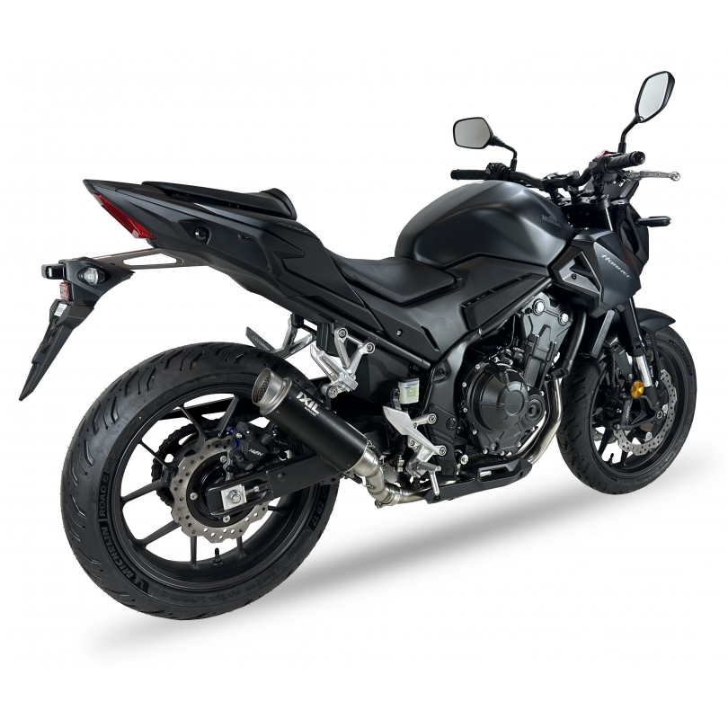 Escape IXIL RC3B homologado en acero negro para HONDA CBR 500 R 2024 | NX 500 2024 | CB 500 F 2024