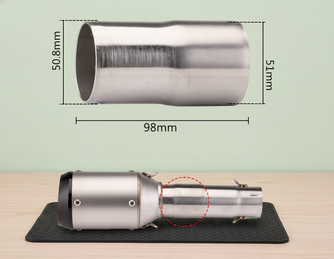Extension 50.8 to 51mm Stainless Steel