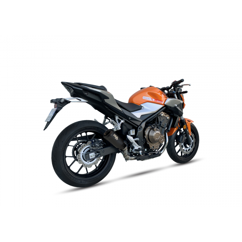 Escape IXIL RB homologado en acero negro para HONDA CB 500 F 13-15 | CBR 500 R 13-15 | CB 500 X 13-16