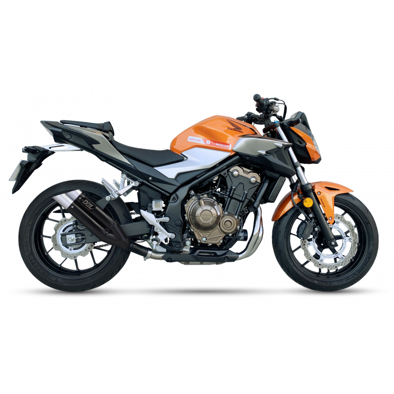 Escape IXIL L3XB homologado en acero negro para HONDA CB 500 F 19-24 | CBR 500 R 19-23 | CB 500 X 19-24