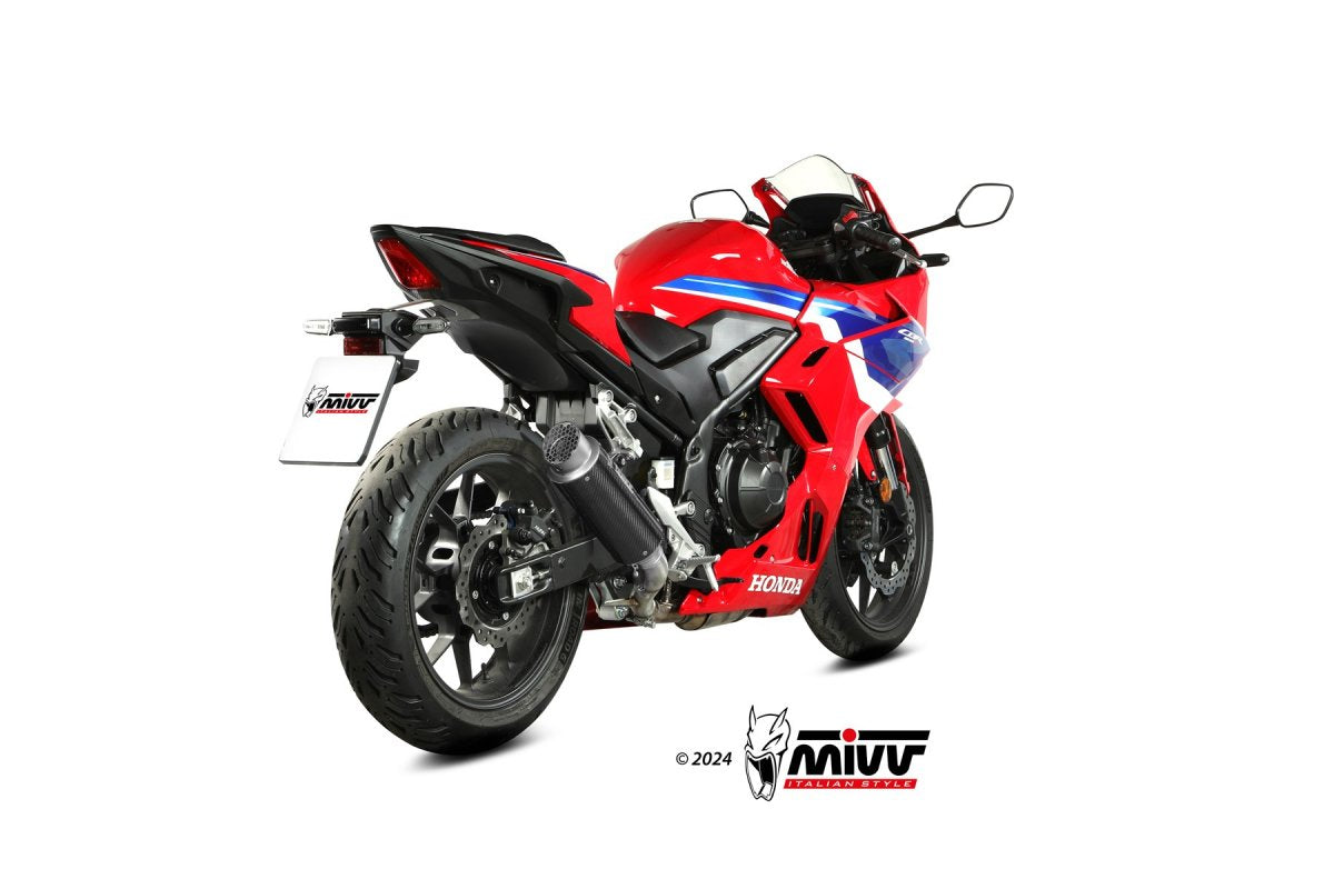 Escape homologado Mivv GP PRO en Carbono para HONDA CBR 500 R 24-25 | CB 500 HORNET 24-25