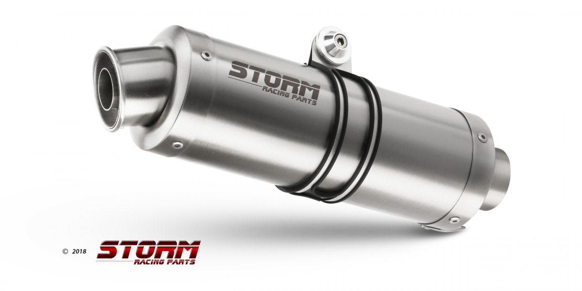 Escape completo homologado Storm GP en Acero inox. posicion estandar para BMW G 310 R 18-24