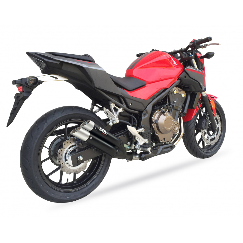Escape IXIL L3XB homologado en acero negro para HONDA CB 500 F 16-18 | CBR 500 R 16-18 | CB 500 X 17-18