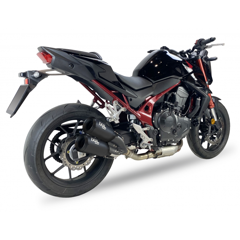 Escapes IXIL 2RB homologado en acero negro para HONDA CB 750 HORNET 2025