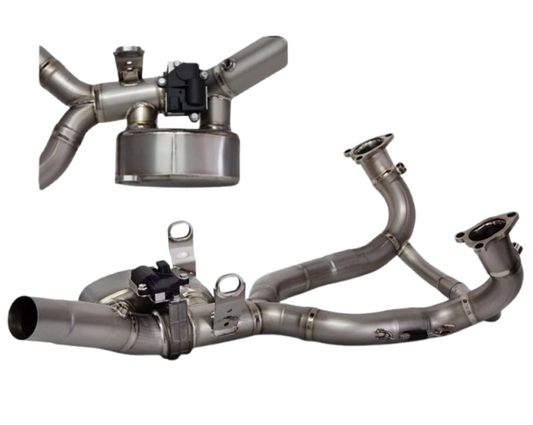 Coletores artesanais de titânio BMW R 1300 GS com válvulas elétricas (2024-2025)