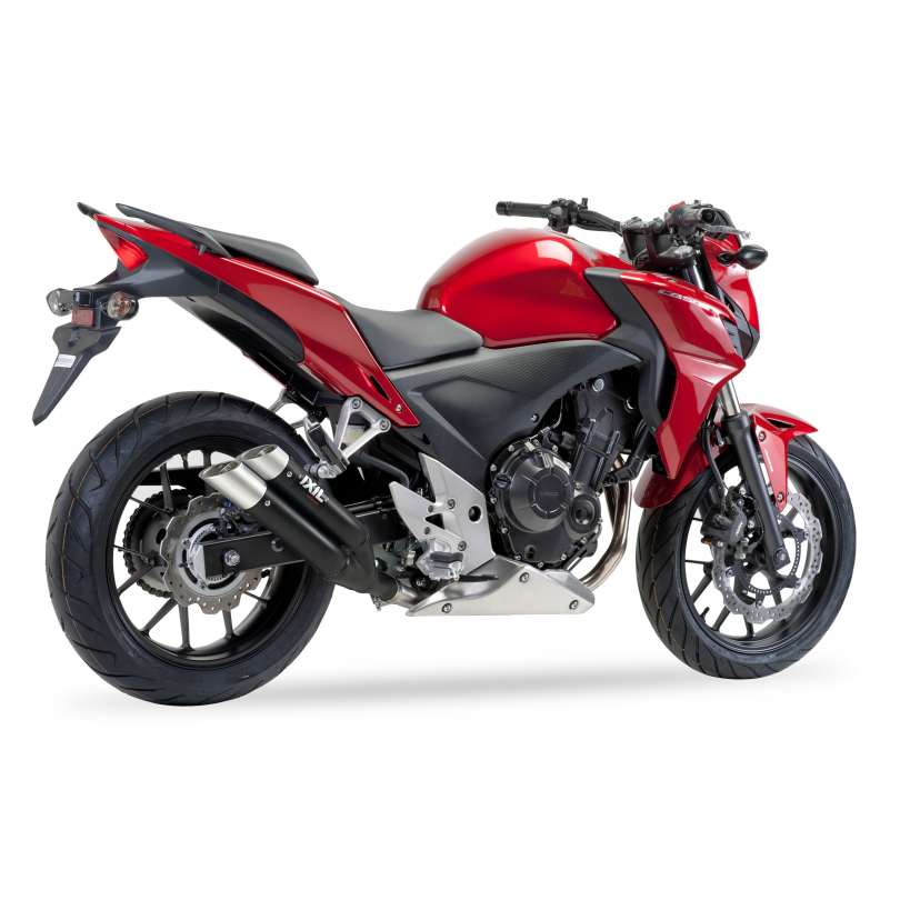 Escape IXIL L3XB homologado en acero negro para HONDA CB 500 F 13-15 | CBR 500 R 13-15 | CB 500 X 13-16