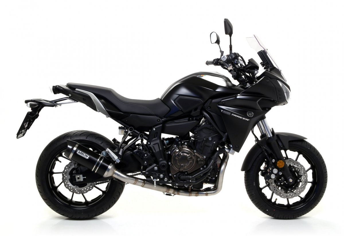 Escape ARROW Thunder homologado en aluminio negro para YAMAHA MT 07 14-20 | TRACER 7 / 700 / GT 16-24 | MT 07 TRACER 14-20