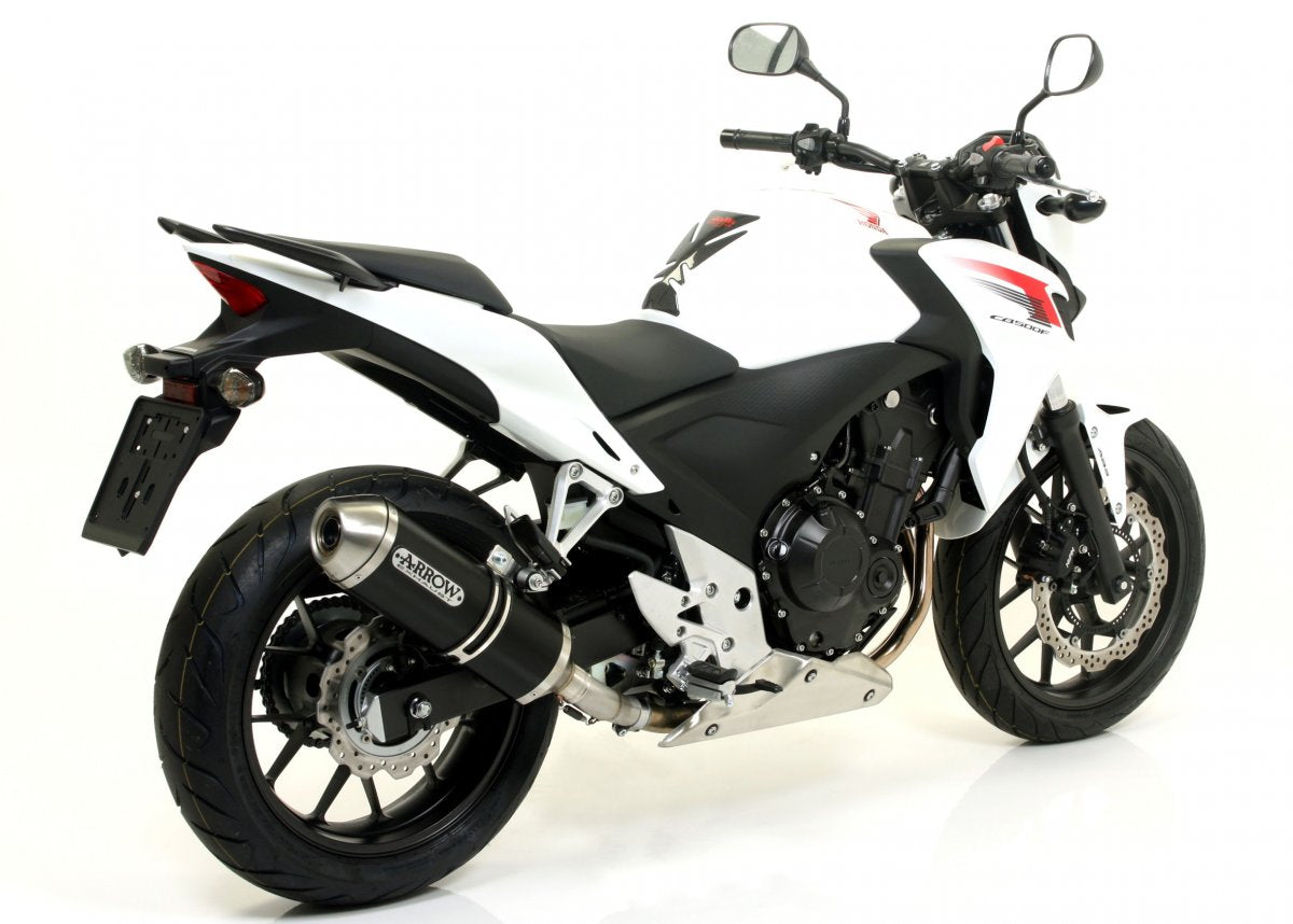 Escape ARROW Race-Tech homologado en aluminio negro para HONDA CB 500 F 13-18 | CBR 500 R 13-18